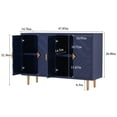 thumbnail image 3 of CBJCBJ 48" Modern Accent Sideboard Buffet Cabinet with 4 Doors & Shelves, Credenza for Living Room Storage,Blue, 3 of 7