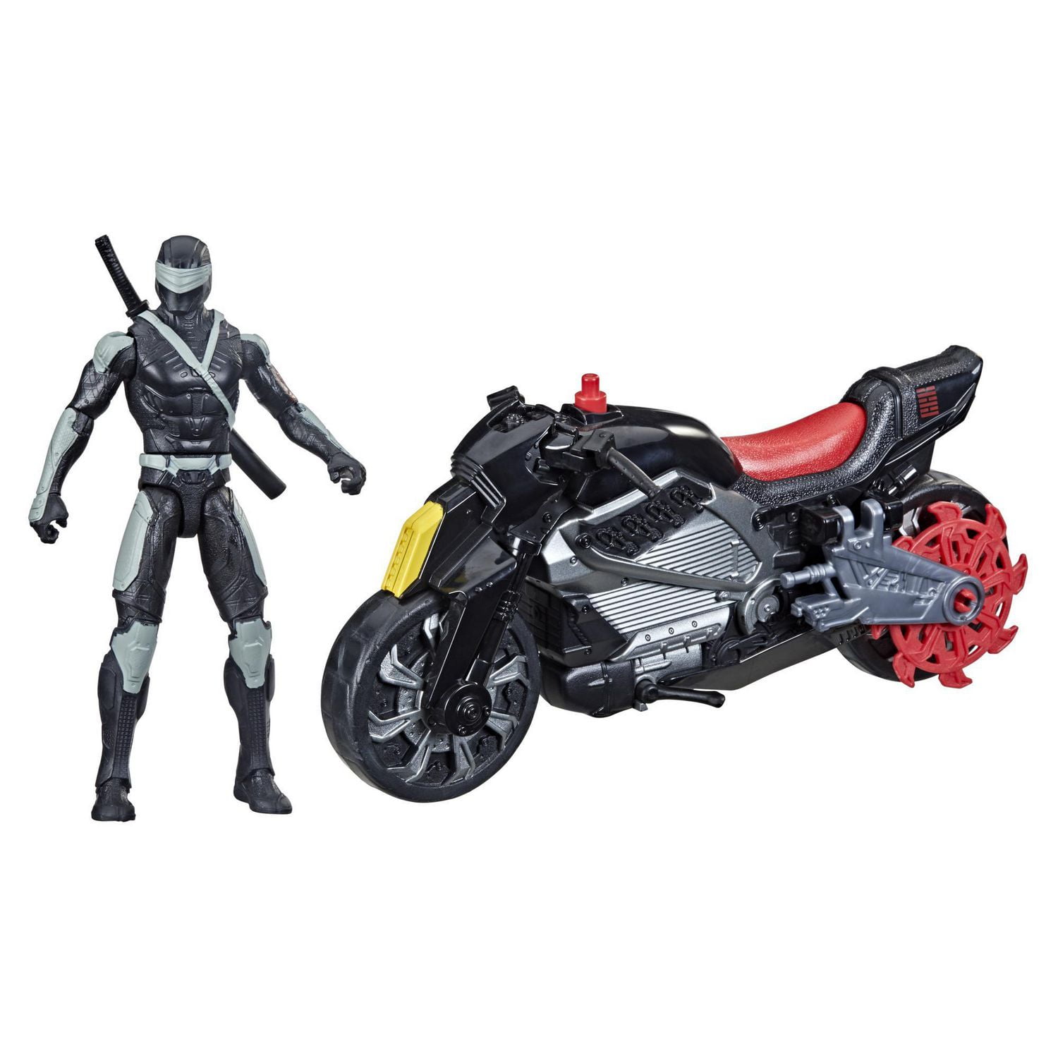 Snake Eyes: G.I. Joe Origins, figurine Snake Eyes avec moto furtive et attaque pirouette ninja, pour enfants à partir de 4 ans
