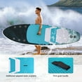 thumbnail image 4 of Dextrus 11ft 6in Inflatable Stand Up Paddle Board with SUP Accessories - Backpack, Wide Stance, Surf Control, Waterproof Phone Case, Leash, Paddle, Pump, Non-Slip Deck for All Skill Levels, 4 of 9