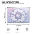 thumbnail image 2 of Sigee Round Snow Merry Christmas for Multipurpose Zipper Pouch Paper Reusable Cosmetic bag for Purse Water Resistant Gift, 2 of 8