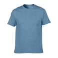 thumbnail image 4 of Zylarhe Mens Tshirt, Men Casual Short Sleeve T Shirt Adult Summer Spring Breathable Blend Everyday Top Sky Blue XL, 4 of 4