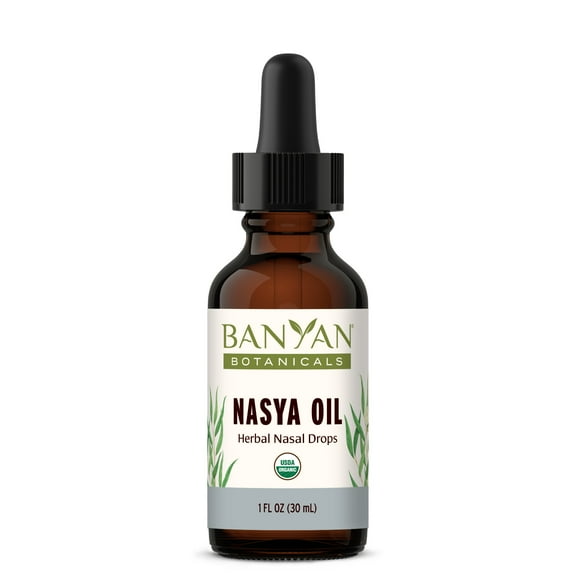 Banyan Botanicals Nasya Oil – Organic Herbal Nasal Drops for Clear Breathing – Ayurvedic Nasal Cleaner and Nose Moisturizer* – 1 oz – Certified Organic, Non GMO, Chemical Free