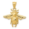 thumbnail image 1 of FB Jewels 14K Yellow Gold Solid Open-Backed Bee Pendant, 1 of 3