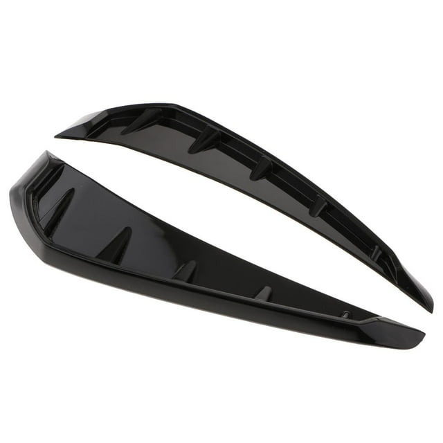 1 Par Cubierta Adornos de Ventilación Lateral de Guardabarros para Coche Negro brillante