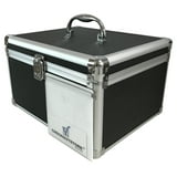 CheckOutStore Black Aluminum CD/DVD Hanging Sleeves Storage Box (Holds ...