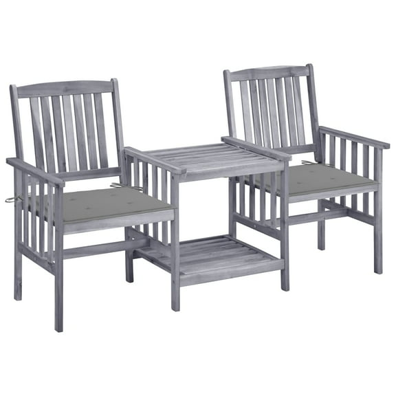 vidaXL Patio Bistro Set Table and Chairs Conversation Set Solid Acacia Wood