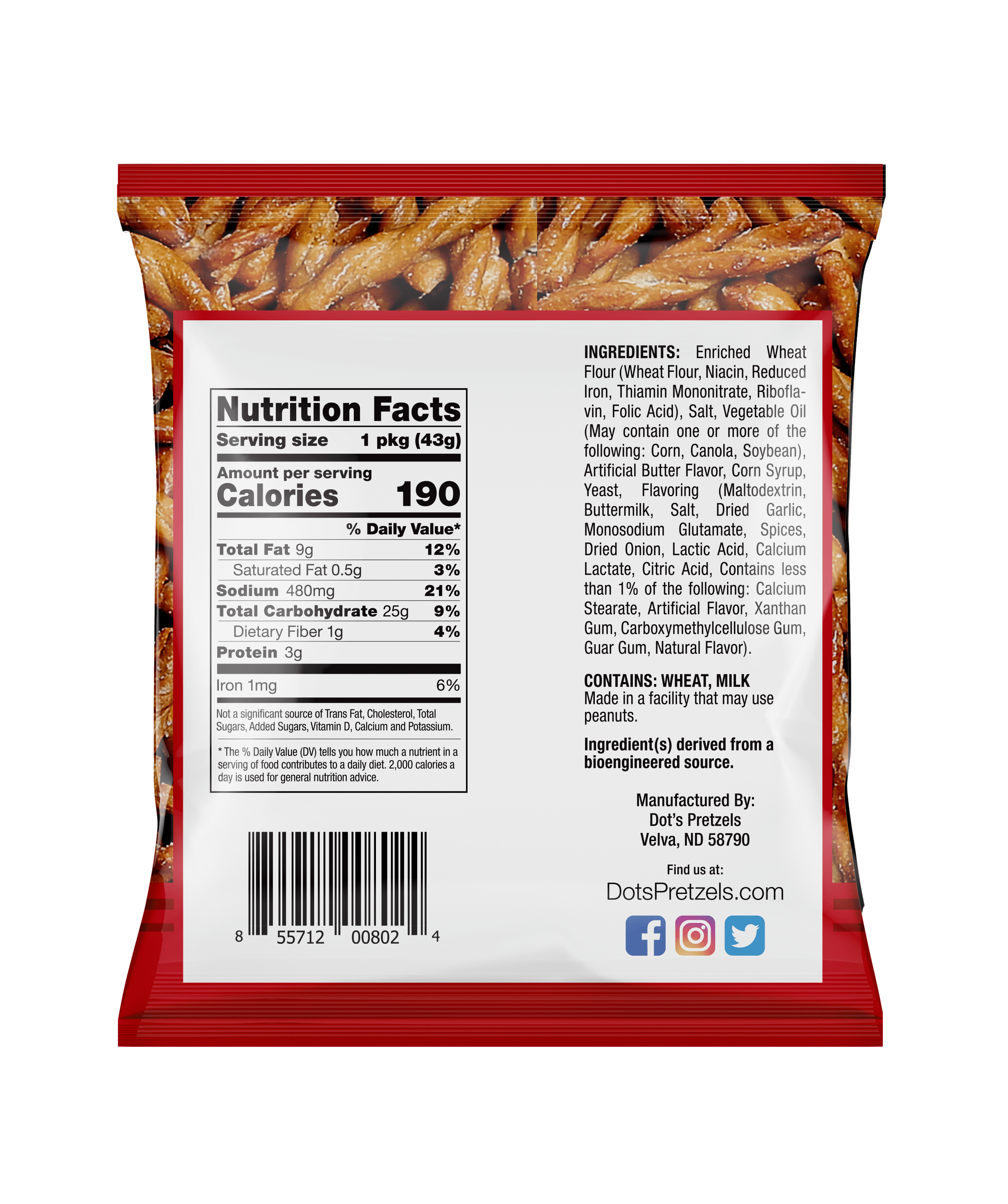 Dot's Pretzels Original Seasoned Pretzel Twists, 1.5 oz, 12 Count