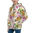 thumbnail image 2 of Kdxio Butterflies2 Pattern Kids Boys Girls Zip Up Hoodie 3D Printed Hooded Sweatshirt Hoody Coat with Pocket 7-12 Y-Small, 2 of 6