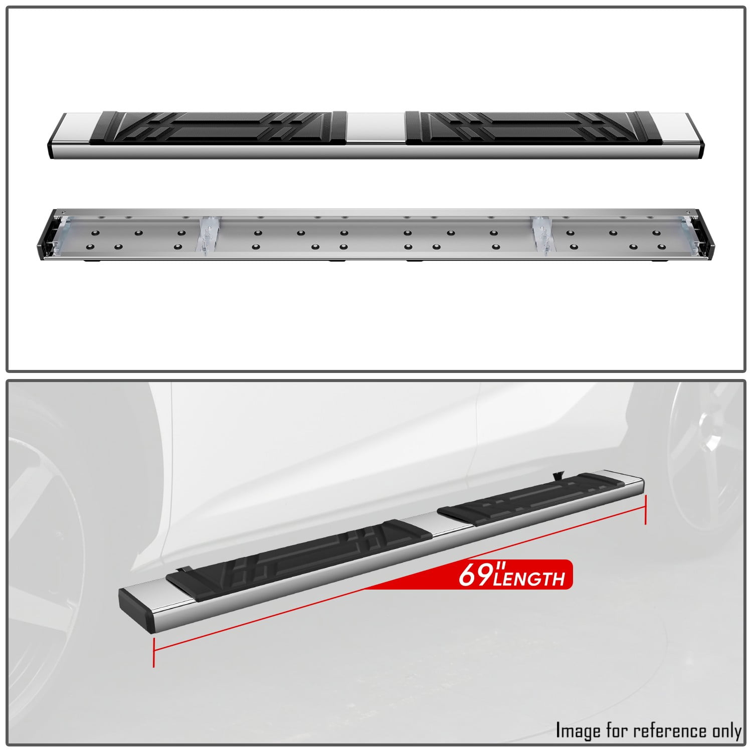 DNA Motoring 6.5" Side Step Nerf Bars Running Boards for 2015-2021 Lexus NX200t NX300 NX300h