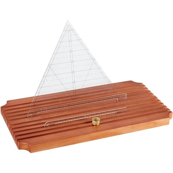 10-Slot Wooden Quilting Ruler Stand 14.94x7.98Inch Organizer Quilting Ruler Holder Quilting Ruler Rack