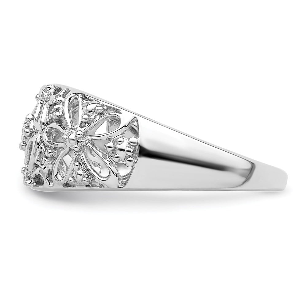 Auriga 925 Sterling Silver Diamond Engagement Ring Size 7 for Women