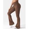 thumbnail image 4 of Leggins YEOREO Brittany Flare con bolsillos para mujer, color marrón L, 4 of 6