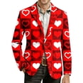 thumbnail image 3 of IWRICH Men's Corduroy Valentines Blazer Love Heart Button Casual Suit Jacket Slim Fit Loose Work Sport Coat with Pocket 11-Red XXL, 3 of 5