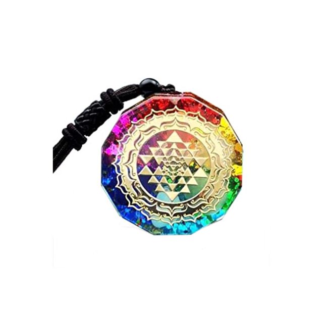 Orgone Colgante Yoga Piedra Collar 7 Chakra Geometría Sagrada Orgone Colgante Para Hombres Mujeres Kearding OD012577-00