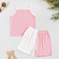 thumbnail image 2 of TOWED22 Infant Girl Summer Fashion Clothes 2pcs Set Sleeveless Tank Tee and Casual Shorts Sets Outfits Clothing(Red,12-18 M), 2 of 8