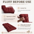 thumbnail image 3 of Kimunuk Outdoor Chair Cushions Set of 2, 39 x 20 in Non Slip Porch Swing Cushion Seat Back Cushions with Ties for Indoor Patio Rocking Chair, Burgundy, 3 of 7
