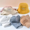 thumbnail image 4 of Women Bucket Hat Faux Wool Warm Lightweight Bucket Cap Fisherman Hat for Winter, 4 of 10