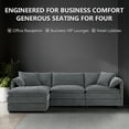 thumbnail image 6 of METIS WONG 103" Modular L-Shaped Sectional Sofa, Dark Gray Chenille Fabric with Matching Cushions, 4-Seat Cloud Couch & Movable Ottoman., 6 of 6