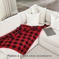 Sunbeam Fleece Electric Heated Throw Blanket, Red and Black Buffalo