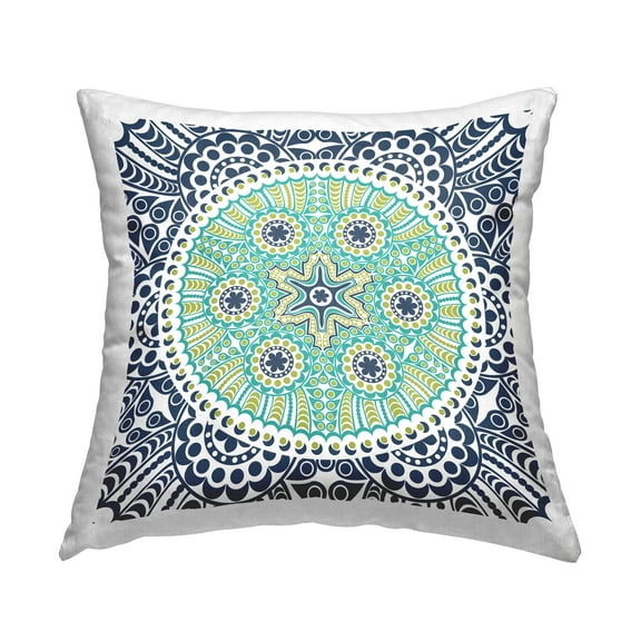 Stupell Industries Intricate Mosaic Fractal Pattern Printed Throw Pillow Design by Geoff Tygert
