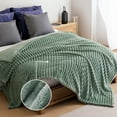 thumbnail image 7 of U by Bedsure Green Fleece Queen Blanket for Couch - Super Soft Cozy Blankets for Women, Girls, 90x90 inches, 7 of 7