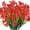 Red, variant on GRNSHTS 6 Bundles Artificial Flowers Outdoor UV Resistant Flowers No Fade Garden Home Wedding Farmhouse Decor (Red)