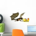 thumbnail image 1 of Dragon Burning Sign White Wall Decal Sticker by Wallmonkeys Vinyl Peel and Stick Graphic (18 in W x 11 in H), 1 of 4