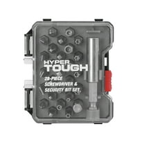 Hyper Tough 28-Piece Security and Screwdriver Bit Set in Reusable Case