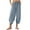 Navy, variant on hotojiny Plus Size Pants for Women Casual Baggy Wide Leg Harem Capris Loose Fit Drawstring Beach Vaction Cropped Trousers with Pockets
