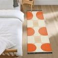 thumbnail image 3 of Yayeee Runner Rug for Bedroom 2'x6' Machine Washable Hallway Non Slip Mat, Orange Geometric Circles, 3 of 8