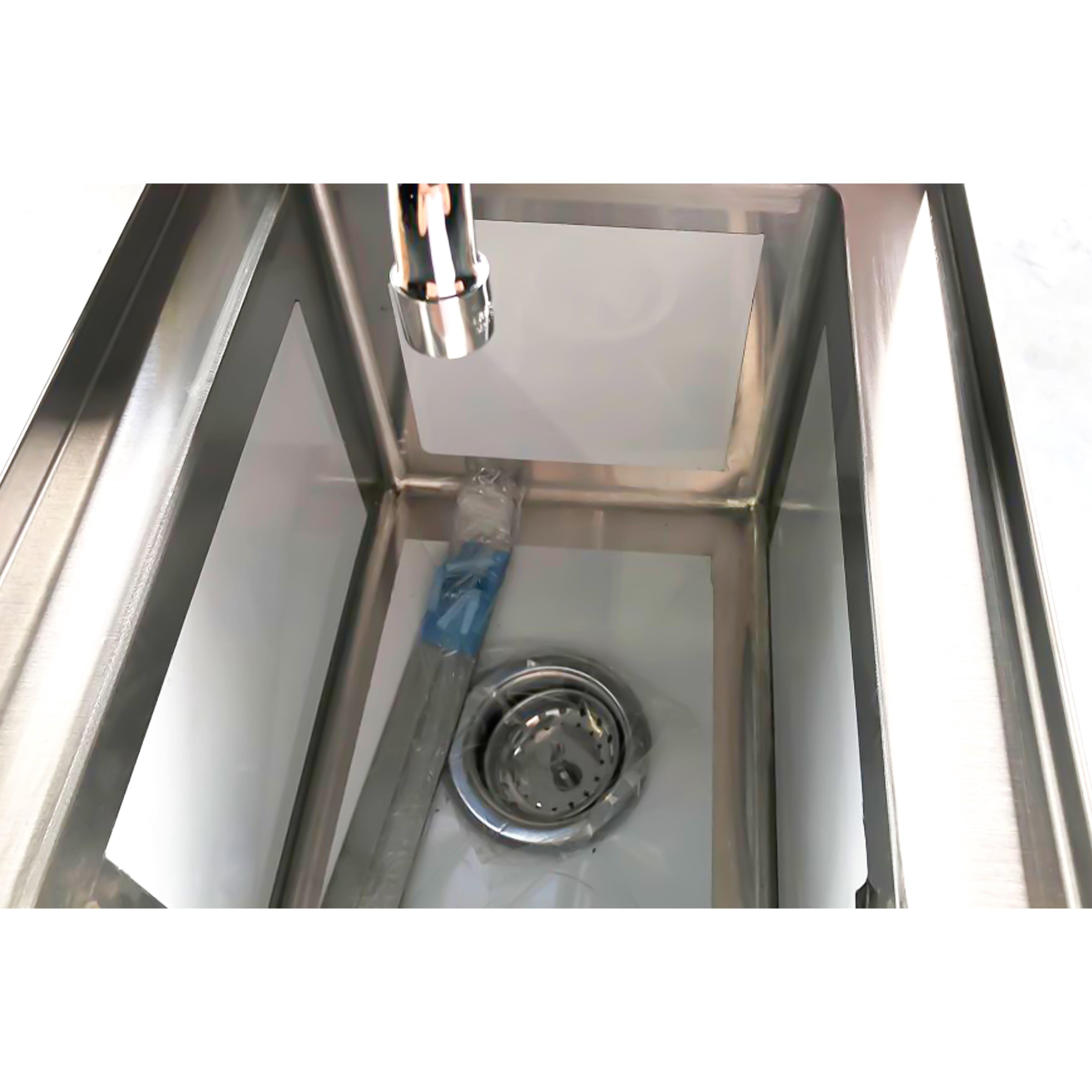 NSF 35 in.H Portable Sink, Utility Sink, Stainless Steel Hand-Washing Station, Commercial Sink Single Bowl