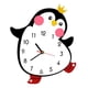 thumbnail image 2 of Reloj de pared de madera con diseño de pingüino de dibujos animados, 9,8x11,8 pulgadas, decorativo, encantador, funciona con pilas, decoración del, 2 of 9
