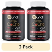 (2 pack) Qunol Ultra CoQ10 CoEnzyme Q10 for Heart Health and Energy Production Dietary Supplement Softgels, 100 mg, 120 Count