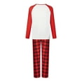 thumbnail image 5 of Elippeo Christmas Pajamas for Family Long Sleeve Elk Truck Print Tops + Plaid Pants Set Sleepwear, 5 of 10