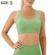thumbnail image 2 of Sujetador deportivo largo con cuello alto para mujer, sujetador de yoga acolchado con espalda cruzada, camiseta sin mangas con sujetador integrado, 2 of 6