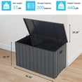 thumbnail image 4 of Newboti Furniture Outdoor Storage Box, 200 Gallon Metal Deck Box Built-in a Oxford Fabric Storage Bag, Lockable & Waterproof Outside Patio Storage Box - Gray BN.0356, 4 of 15