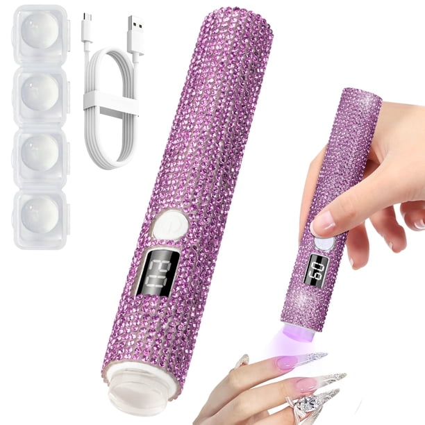 Lámpara de uñas UV Peccera Handheld Glitter Mini recargable