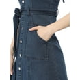 thumbnail image 7 of MODA NOVA Junior's Adjustable Strap a-Line Overall Denim Dress, 7 of 7