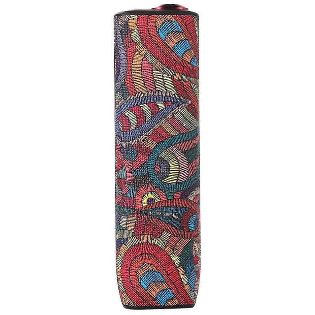 V6J For IQOS ILUMA ONE Stylish Pattern E-cigarette Drop-proof Cover V5q TPU+PU Leather Anti-scratch