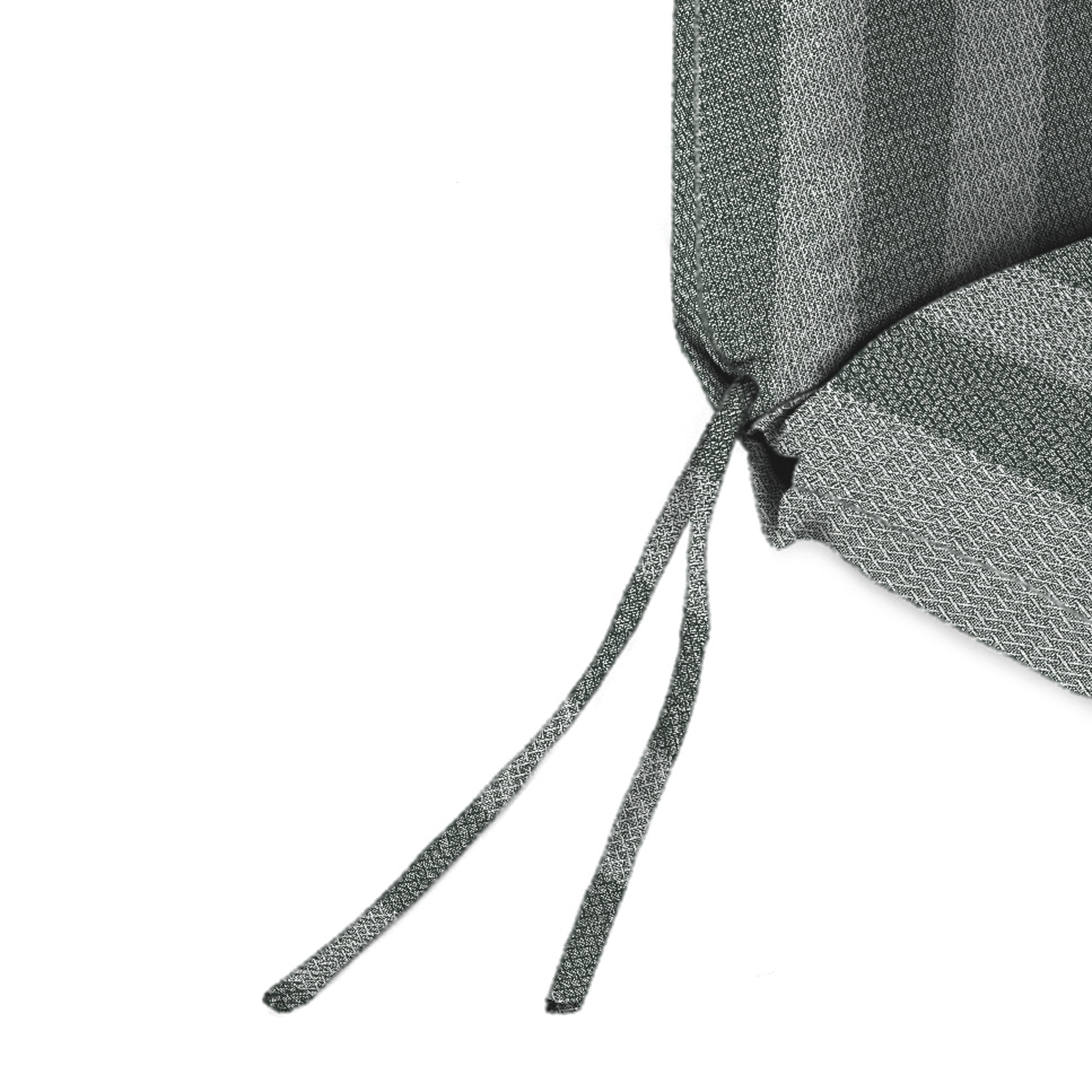 Jordan Manufacturing 44" x 22" Conway Smoke Grey Stripe Rectangular Outdoor Chair Cushion with Ties and Hanger Loop