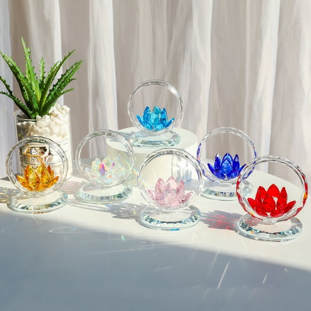 Adornos De Cristal 1 Adorno De Cristal Azul Elegante Para Decoración De Interiores De Coche Y Hogar, Regalo De Cumpleaños, 7x6x6cm Rkxzt