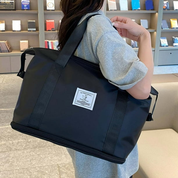 XWSHYW Contenedores de Almacenamiento Bolsas de Gimnasio Expandibles, Bolsas de Lona para Deportes y Viajes de Fin de Semana, Bolsas de Viaje Ligeras de Gran Capacidad para Hombres y Mujeres, Bolsas