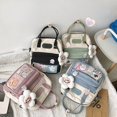 thumbnail image 2 of Bolso de mano Kawaii japonés para niñas, bolsa de nailon transparente, bandolera pequeña para estudiantes Fivean unisex, 2 of 2
