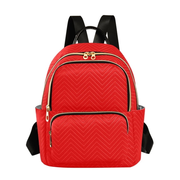 JIALIOU Mini Backpack Purse for Women Quilted Casual Daypack Small Travel Shoulder Bag, Red