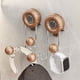thumbnail image 1 of Ganchos de pared con ventosa, organizador de toallas resistente con veta de madera, 2 ganchos y acero inoxidable, sin taladros, para organizar el baño, la cocina, sombreros, ropa y llaves en, 1 of 9