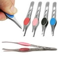 thumbnail image 6 of 1 Stainless Steel Eyebrow Tweezers Slanted Precision Tip Hair Tweezerette 4-inch, 6 of 6