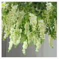 Efavormart 55" Cream Artificial Silk Wisteria Vine Round Hanging Canopy ...