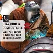 Jackson Safety Welding Helmet - Passive - Super Tuff Nylon - Lift Front - 2 x 4.25 Viewing Area - Shade 10 - 370 Speed Dial Headgear - Silver - 280PL Series