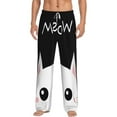 thumbnail image 2 of Goofa Cat Meow Printed Soft Pajama Pants for Men, Wide Leg Comfy Casual Lounge Yoga Pants-X-Large, 2 of 9