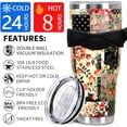 thumbnail image 3 of 40 Oz Tumbler with Handle and Silicone Straws,Coffee Insulated Tumbler with Handle,40 Oz Water Bottles,Travel Mug with Handle, 3 of 6